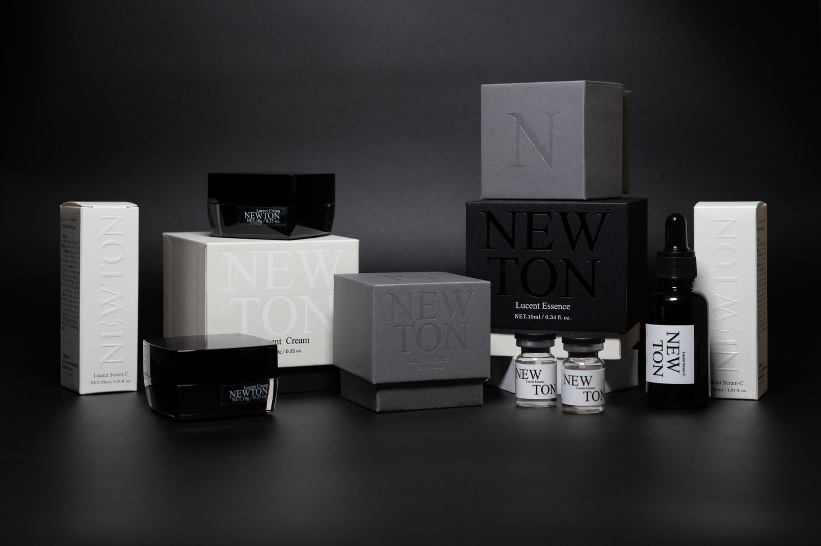 NEWTON サロン専売シミケアプログラム 全製品ラインナップ ─ Lucent Essence・Lucent Cream・Lucent Serum・Salon Home Kit